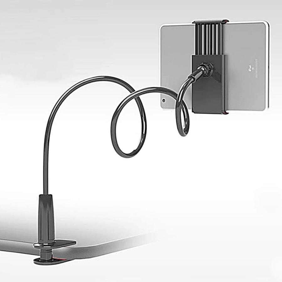 タブレットホルダー アームスタンド アームクリップ スマホ テレワーク 動画撮影 Zoom タブレット用 黒138cm 138cm 冬バーゲン