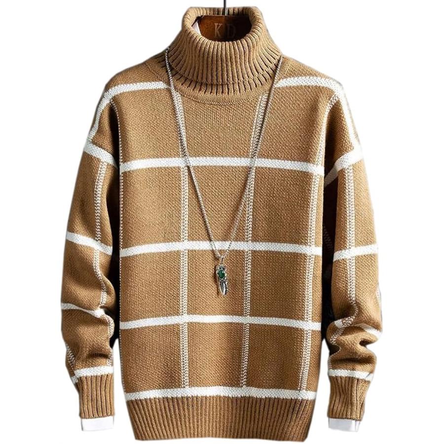 アスペルシオ タートルネック チェック柄 ニットセーター 長袖 トップス メンズ ブラウン ビスケットブラウン M 2b4dtgxdjx スピード発送 ホリック 通販 Yahoo ショッピング