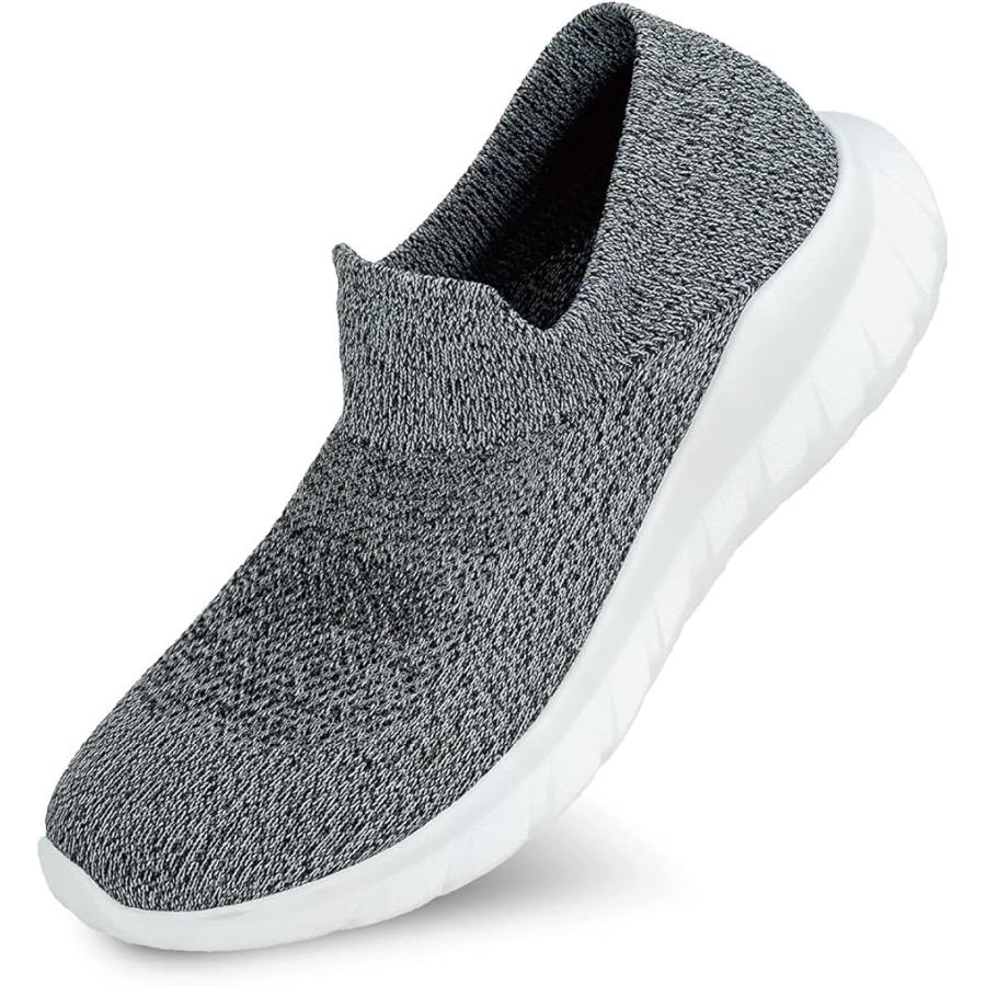 スニーカー メンズ レディース スリッポン ニット 全6色 軽量 28cm グレー 28 0 Cm 2 5e 返品送料無料