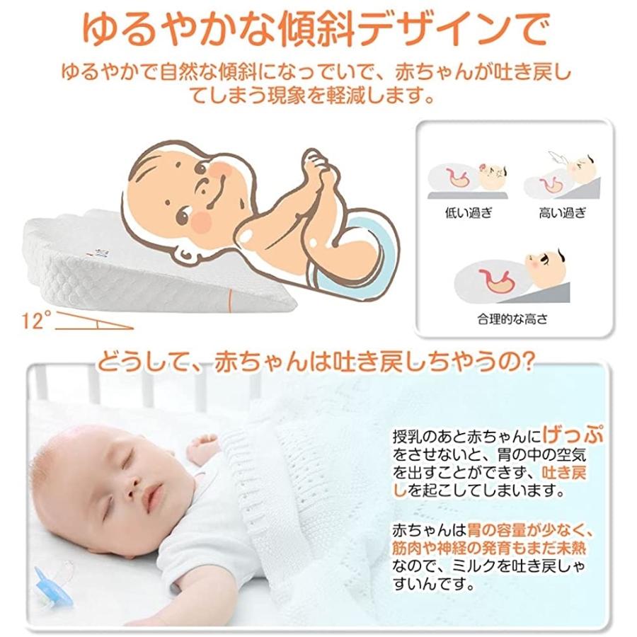 お買得 ベビー枕 赤ちゃん 斜面枕 吐き戻し防止ベビーまくら 嘔吐を通気 汗とり 授乳クッション ホワイト 吐き戻し防止ベビー枕 L Heartlandgolfpark Com