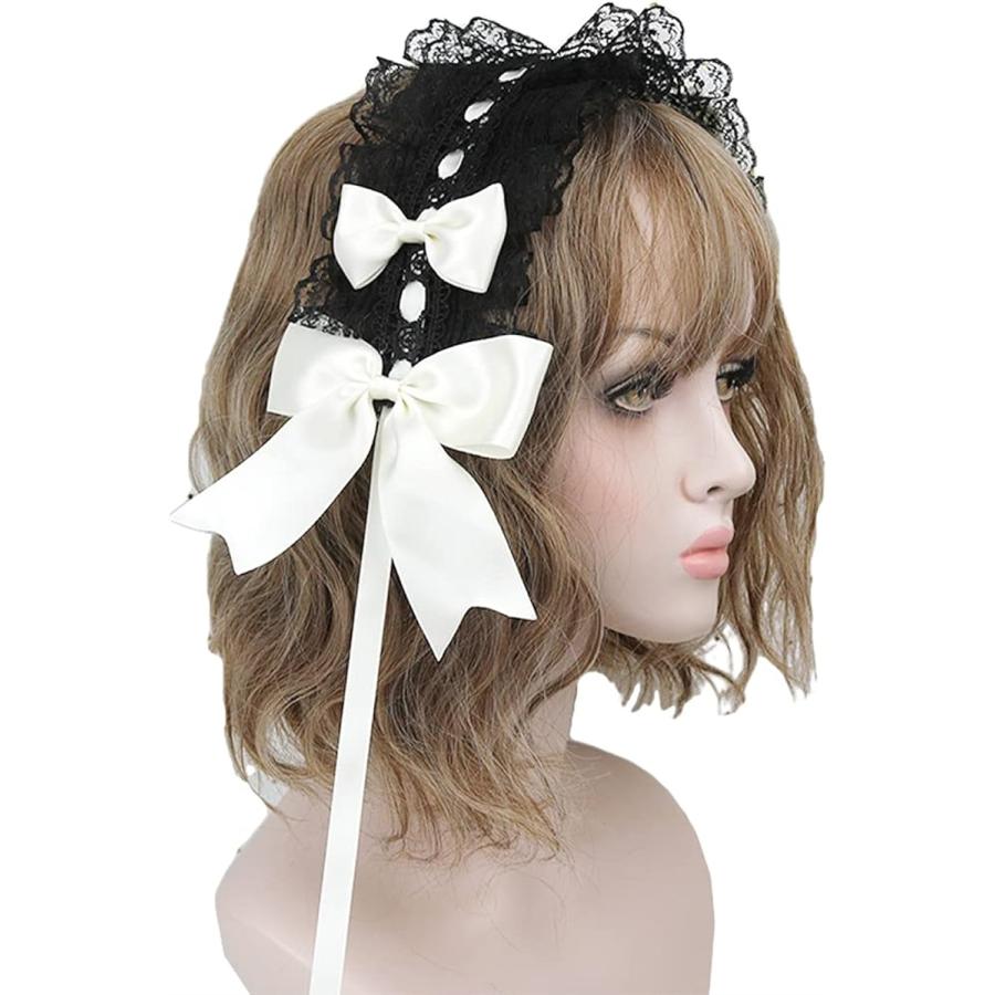 カチューシャ ロリータ リボン ヘッドドレス ゴスロリ レース ヘアアクセサリー ホワイト Urz6saogw4 その他のコスプレ衣装 Windowrevival Co Nz