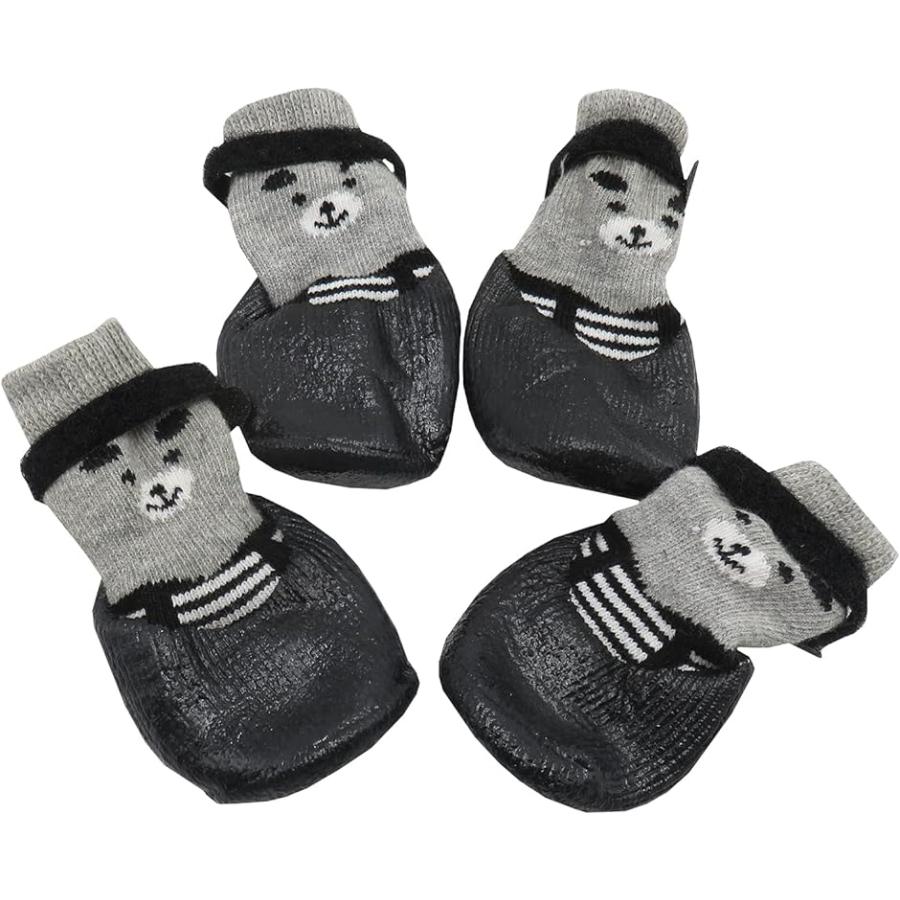 祝開店 大放出セール開催中 小型犬用靴下 滑り止め 犬用ソックス 肉球保護 ブラック S 1 580円 Aynaelda Com