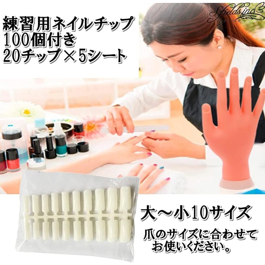 毎週更新 ハンドマネキン ネイル練習用 ネイルチップ100枚付き ハンドトルソー 模型 女性 手 折り曲げ可 右手 Chaletsdelamer Fr