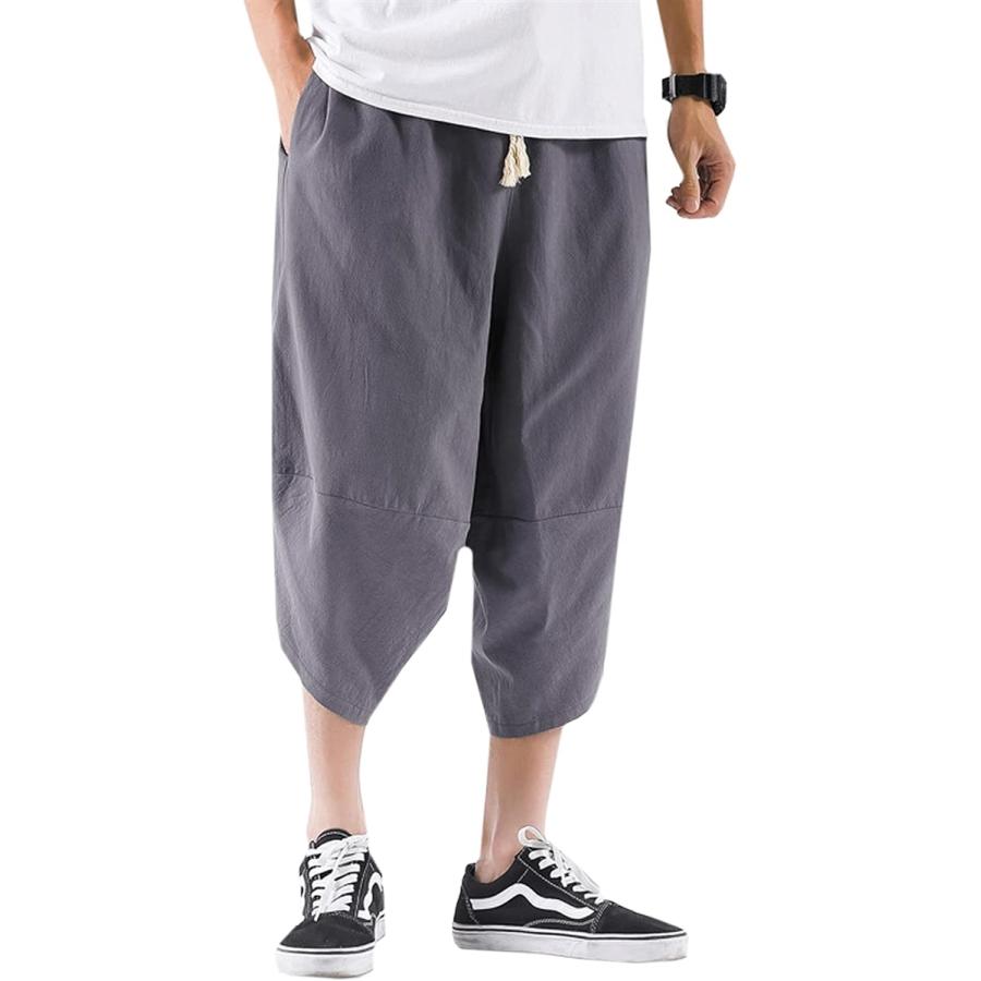 ミディアム パンツ メンズ 7分丈 ウエスト ゴム ポケット 付き 部屋着 短パン 半ズボン 大きい サイズ サルエル グレー M 2b4inj9ivc スピード発送 ホリック 通販 Yahoo ショッピング