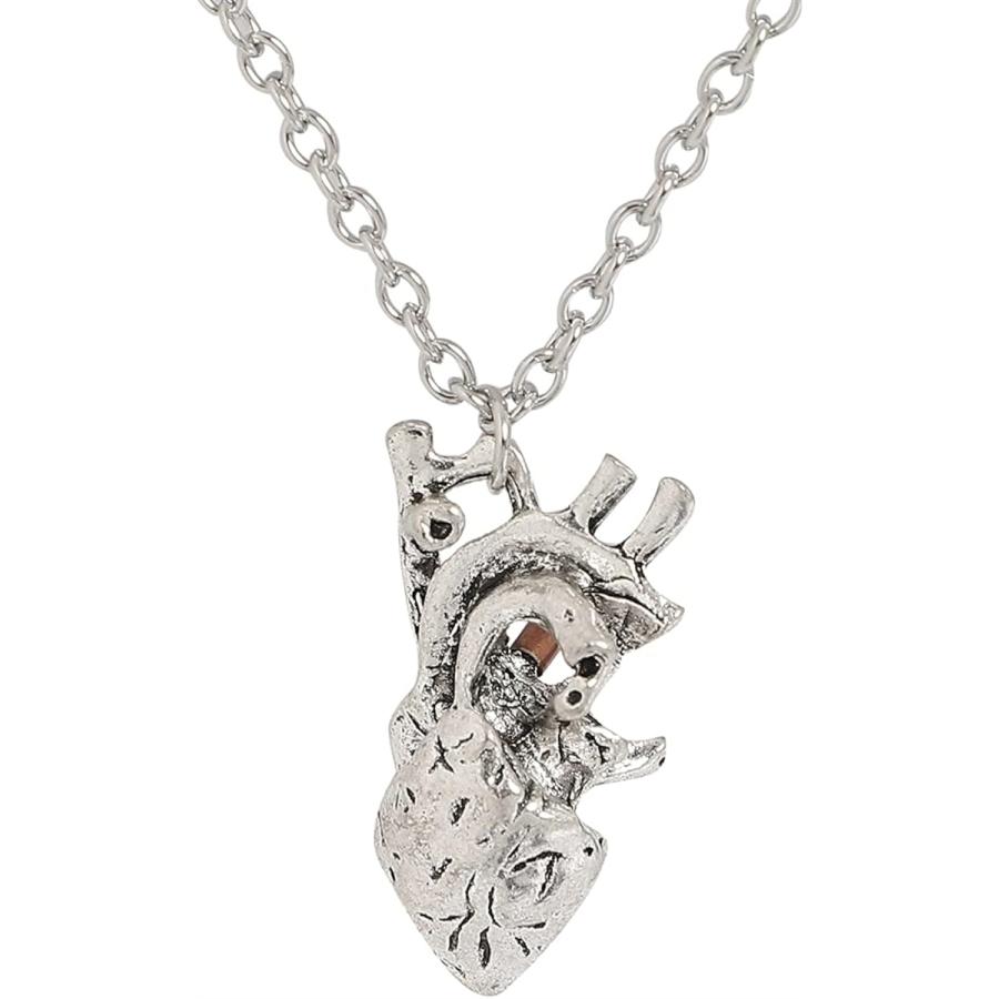 ネックレス メンズ 心臓 サージカルステンレス ネックレスメンズ アクセサリー Mdm シルバー 080円 絶対一番安い 2
