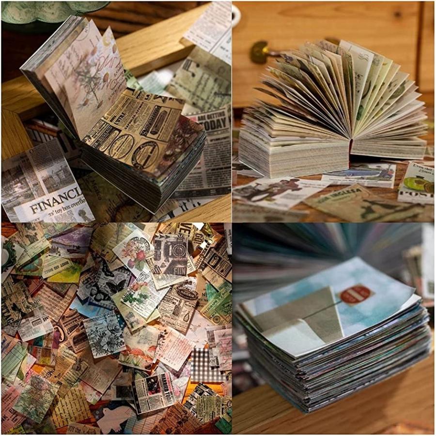 デザインペーパー ヴィンテージ アンティーク スクラップシート 素材紙 背景紙 クラフト紙 DIY アート