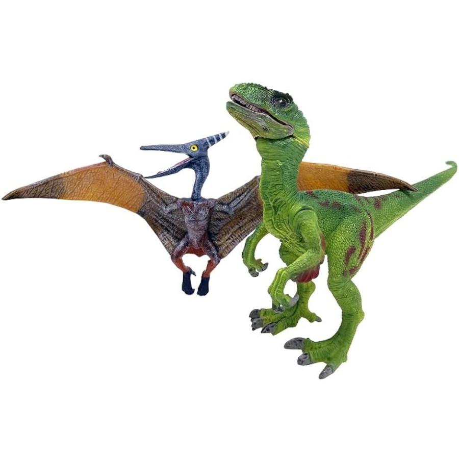 恐竜 フィギュア リアル 模型 2体セット ヴェロキラプトル プテラノドン スピード発送 ホリック 通販 Paypayモール