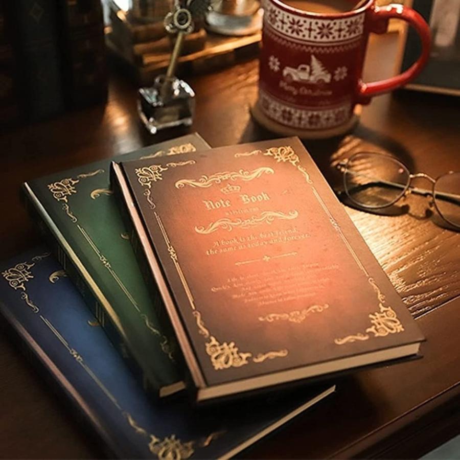 売れ筋がひ アンティークノート A5 日記帳 魔導書 魔法書 洋書風 魔導書風ノート グリーン Discoversvg Com
