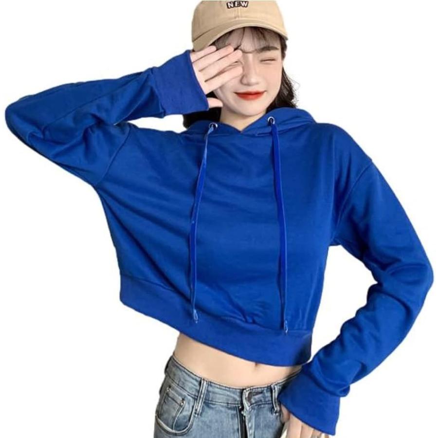 パーカー レディース 可愛い トレーナー ショート丈 トップス スポーツ ダンス シンプル スウエット プルオーバー 服 ブルー L 2b4onj2lgp スピード発送 ホリック 通販 Yahoo ショッピング