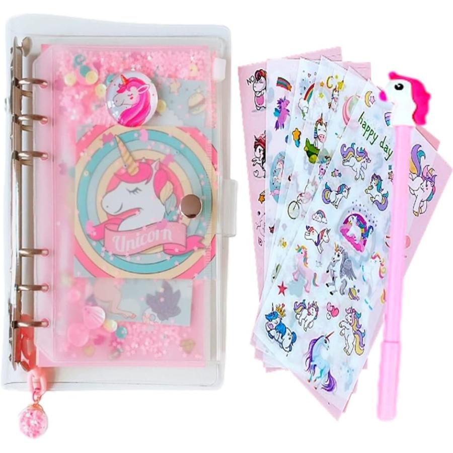 トラスト シール帳 手帳 女の子 小学生 子供 キラキラ 日記帳 ダイアリー イラスト ノート ユニコーン メモ帳