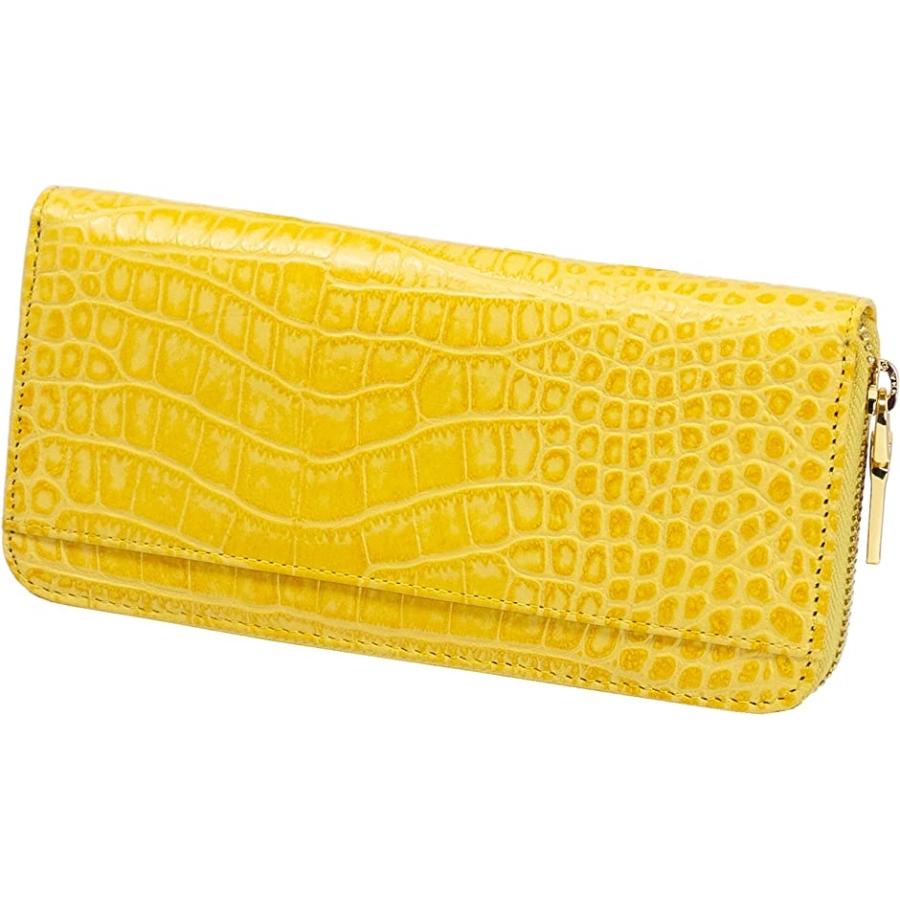 クロコダイル 財布 長財布 本革 レディース レディース ブランド ラウンドファスナー レディースファッション 財布 型押し
