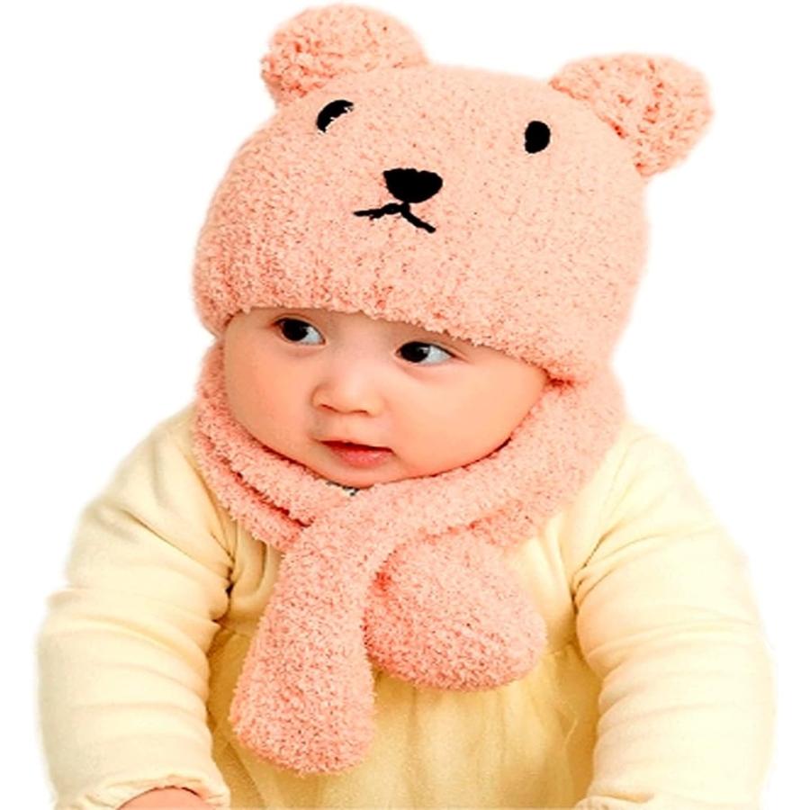 ミャオッティ ベビーニット帽子 マフラー 2点セット くま 赤ちゃん 新生児 冬 耳付き 防寒対策(ピンク, 3-3 Years)  :2B4R1060WG:スピード発送 ホリック - 通販 - Yahoo!ショッピング