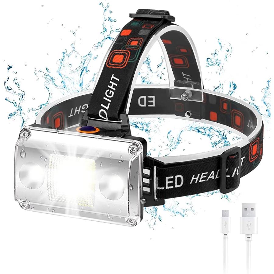 購買 ヘッドライト 充電式 400ルーメン 高輝度 Ledヘッドランプ スポット ワイド切替 釣りライト 頭につけ 照明ライト Materialworldblog Com