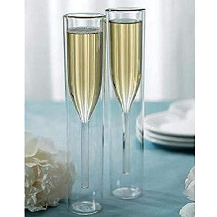 ダブルウォール グラス シャンパ ロング 二重構造 耐熱 特別な日の 乾杯 に 100ml 2個セット スピード発送 ホリック 通販 Paypayモール