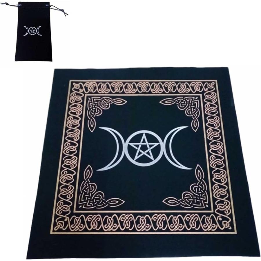 タロットカード 用 タロットクロス と タロットカード収納 ポーチ 2点セット タロット占い 星占い 黒 大判クロス ポーチ２点セット ホリック Paypayモール店 通販 Paypayモール