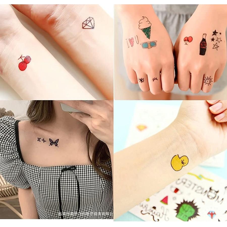 71 以上節約 タトゥーシール 総絵柄数 84点 防水 Tattoo 30枚セット Pellfolia 桜 薔薇 星 トナカイ リボン 英字 14 1 380円 Aynaelda Com