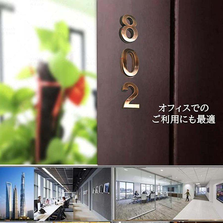 有名な高級ブランド ドア 番号 ナンバープレート 数字 シール 表札 ステッカー おしゃれ ロッカー ドアプレート 番号シール ブロンズ 1 580円 Aynaelda Com