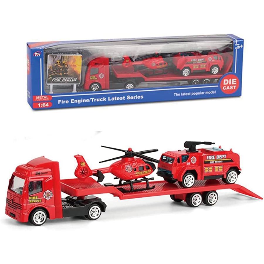 Morytrade トレーラートラック 自動車 おもちゃ 働く車 ミニカー 3台セット 1 64 子供 プレゼント 消防車 スピード発送 ホリック 通販 Paypayモール