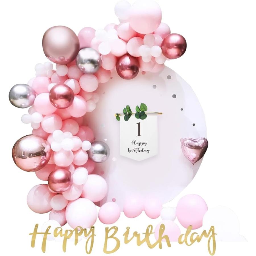 訳あり品送料無料 バルーン 風船 バルーンアーチ 人気 男の子 女の子 キレイ ハーフバースデー 赤 1歳 Riosmauricio Com