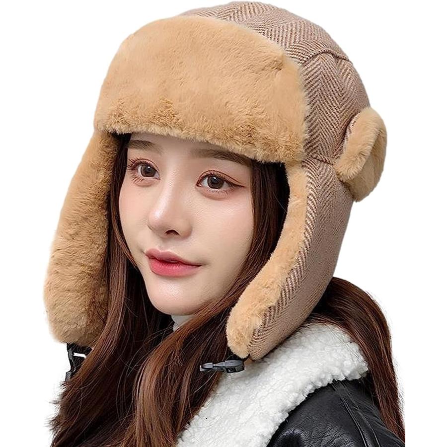 ミラクルート 耳とほっぺを守る フライト キャップ あったか かわいい パイロット 帽 耳当て 暖かい