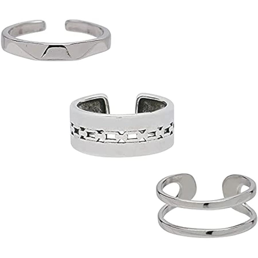 リング メンズ 指輪 フリーサイズ シルバー925 SILVER925 (セット23)