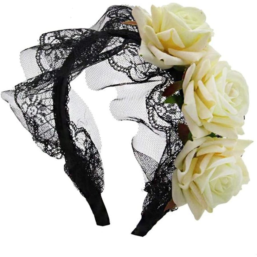ディフディフ薔薇 カチューシャ ゴスロリ ヘッドドレス ヘアアクセサリー 髪飾り パーティー 綺麗 お洒落 ホワイト ホリック Paypayモール店 通販 Paypayモール