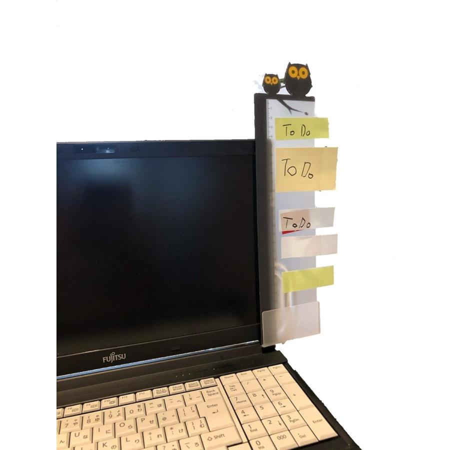 パソコン 付箋 ボード ディスプレイ メッセージボード 左右2個 アクリル 透明ボード スマホスタンド ルーラー ふくろう ホリック Paypayモール店 通販 Paypayモール