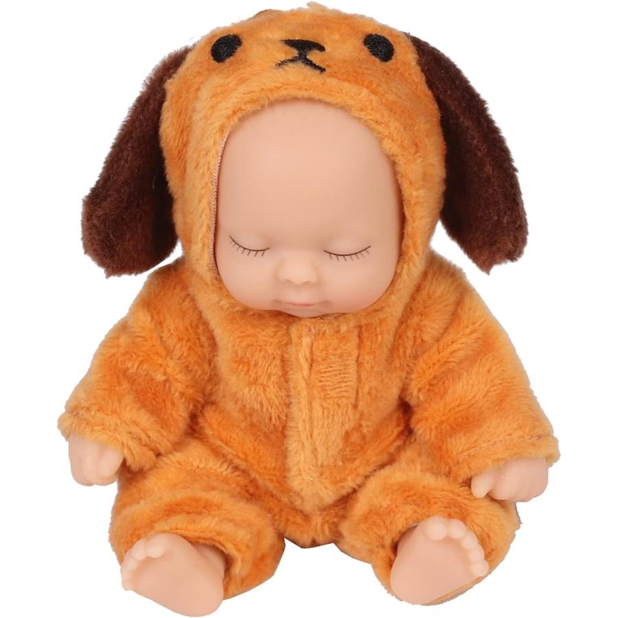 赤ちゃん人形 リボンドール キーホルダー ミニチュア 最安値 リアル ベビー 犬 2 ブラウン 380円 コレクション