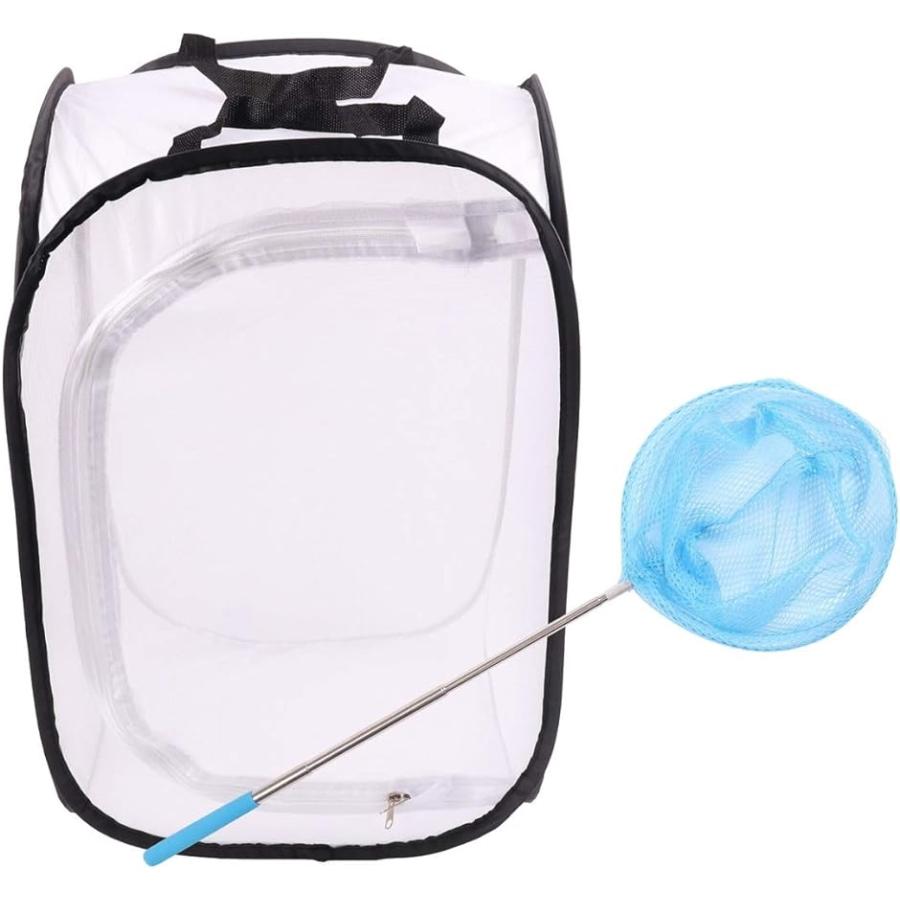 虫取り網 昆虫飼育ケージ セット アミ 伸縮式 昆虫飼育箱 折りたたみ 昆虫ケース 採集 昆虫観察 40x40x60cm ホリック Paypayモール店 通販 Paypayモール