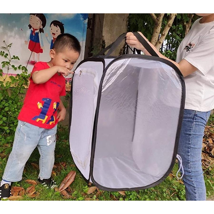 虫取り網 昆虫飼育ケージ セット アミ 伸縮式 昆虫飼育箱 折りたたみ 昆虫ケース 採集 昆虫観察 40x40x60cm ホリック Paypayモール店 通販 Paypayモール