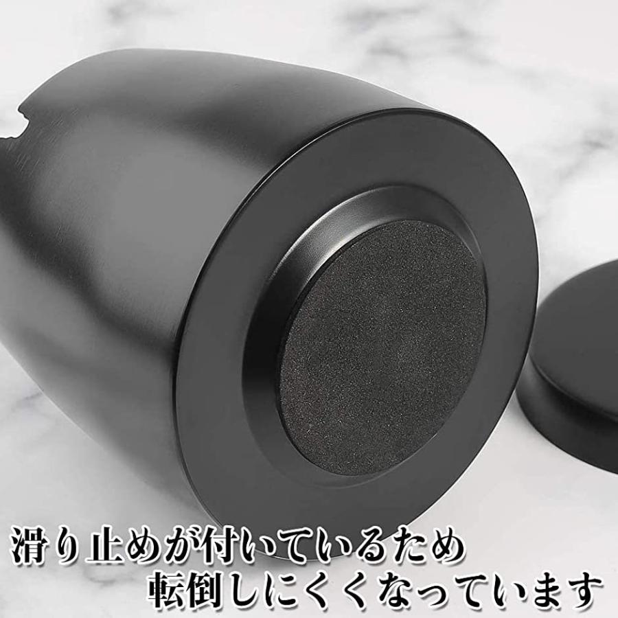 新入荷 流行 Ainetjp オシャレ灰皿 蓋付き ステンレス 屋内 屋外 卓上 防水 防風 丸洗い ブラケット取外し可能 ブラック Riosmauricio Com