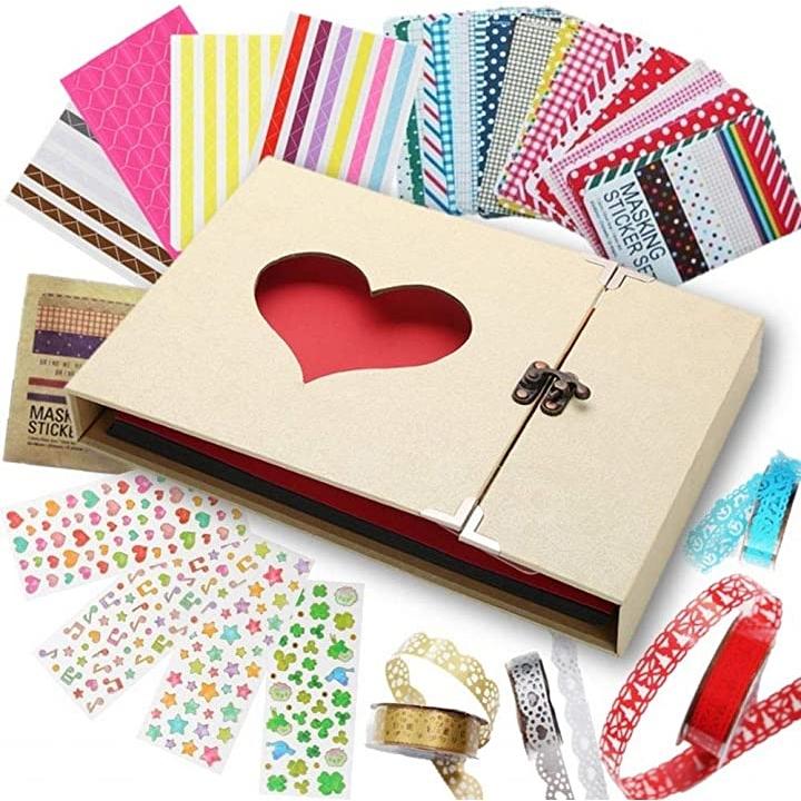 Diy 手作りアルバム ギフトボックス付 サプライズ スクラップ フォトアルバム フォトブック Mdm 扉式 ハート型 ホワイト ホリック Paypayモール店 通販 Paypayモール