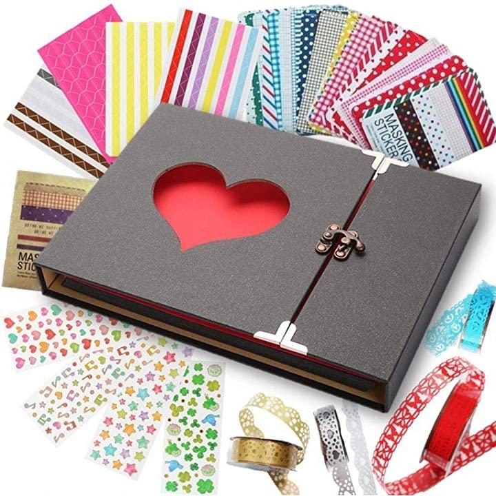 Diy 手作りアルバム ギフトボックス付 サプライズ スクラップ フォトアルバム フォトブック Mdm 扉式 ハート型 ブラック ホリック Paypayモール店 通販 Paypayモール