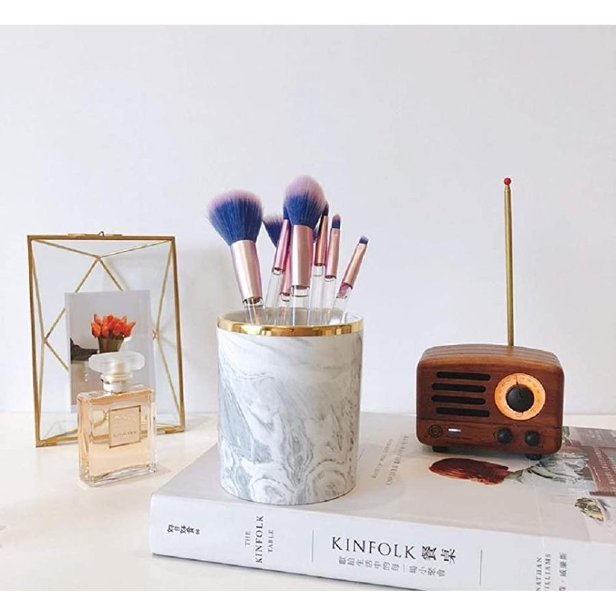 メイクブラシケース スタンド 大理石風 筆立て ネイル ブラシ入れ ペン立て スピード発送 ホリック 通販 Paypayモール