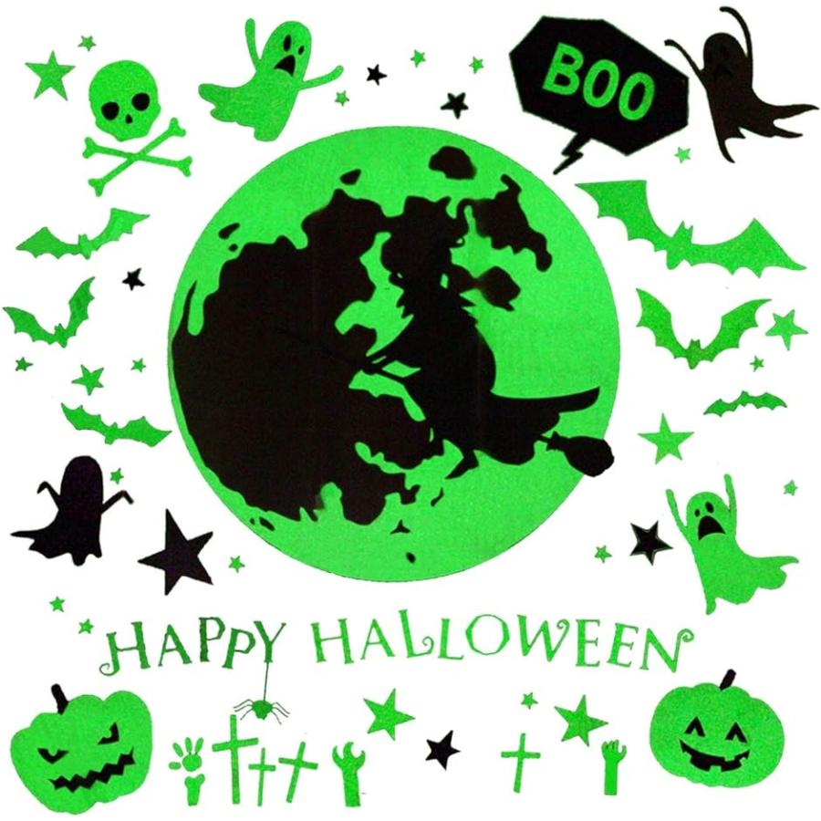 ハロウィン ウォールステッカー 蛍光 夜光る 飾り はがせる 壁紙 賃貸 電気を消すとオバケが光る30点セット 緑 70x50cm 2b639ti1k5 スピード発送 ホリック 通販 Yahoo ショッピング