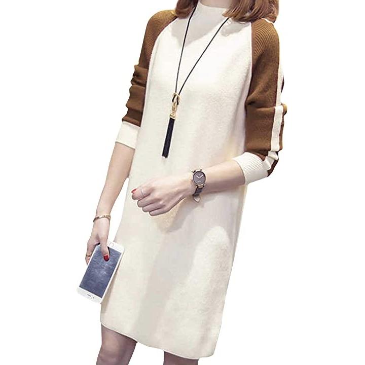 タイムスリップ レディース ひざ 丈 スウェット ワンピース 無地 切り替え ボーダー ライン チュニック トップス ホワイト L 2b63d ホリックワークショップ 通販 Yahoo ショッピング