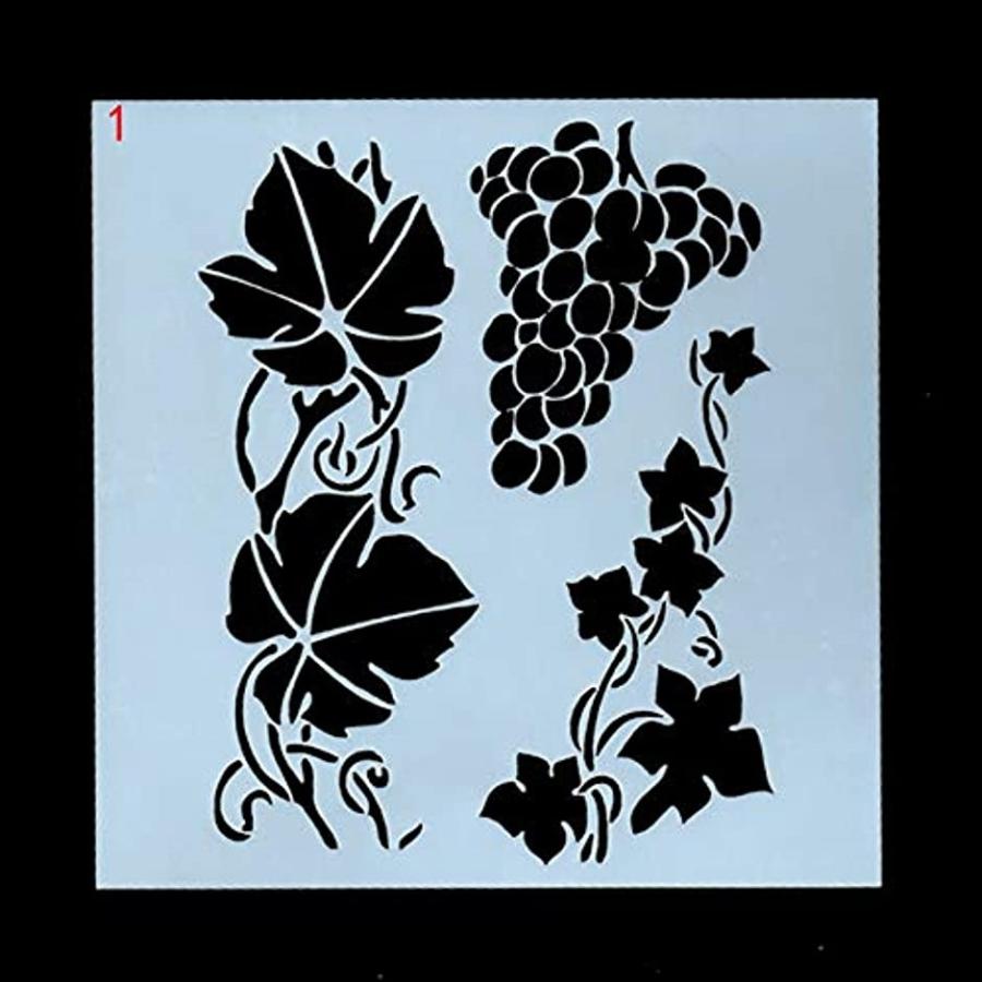 ステンシル 描画テンプレート 9枚入 再使用可能 お花 葉っぱ ぶどう ハイビスカス モンステラ 手帳 塗り絵 絵画 2b63k955jt ホリックワークショップ 通販 Yahoo ショッピング