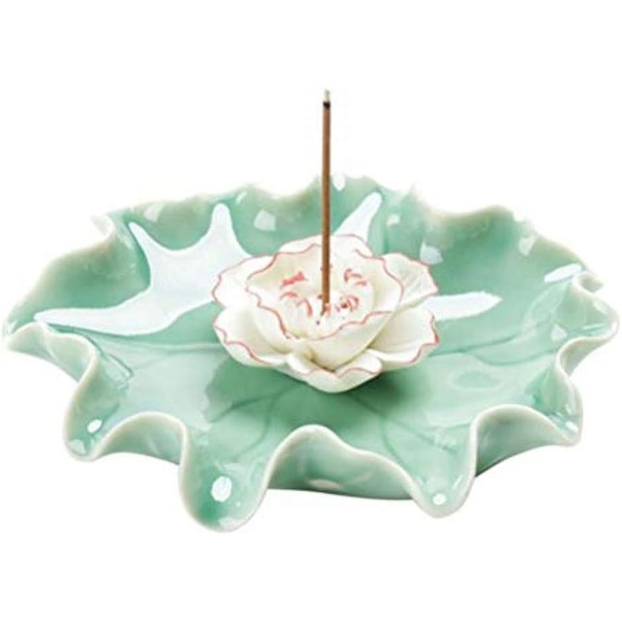 香皿 陶器 お香立て 線香立て 手作り 蓮の花型 お香用具