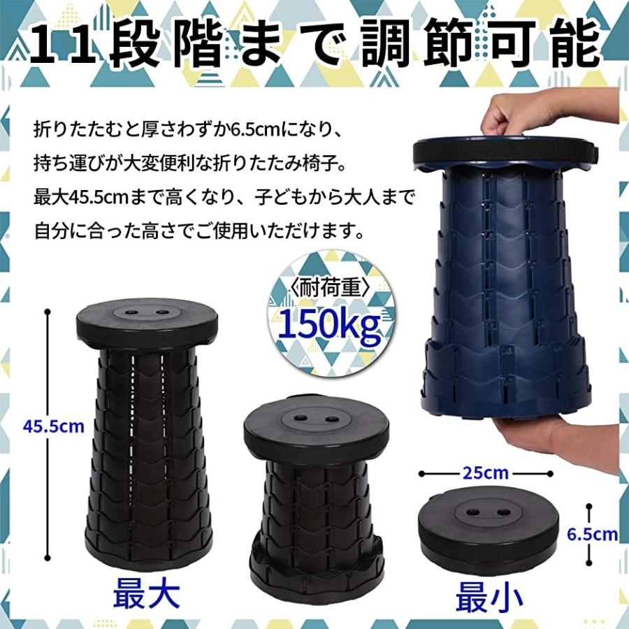 数量は多 折りたたみ椅子 5色 最新版 第三世代 アウトドア チュア コンパクト 軽量 室内 持ち運びに便利 折り畳み式 伸縮 運動会 ネイビー 100 の保証 Www Sei Ba Gov Br