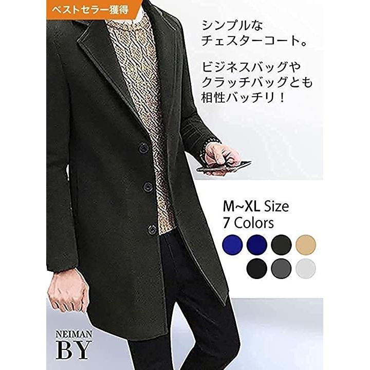 メンズ チェスター コート ロング 長袖 普段着 スウェード 深め 素材 ボタン 無地 カラー N16 Bkm ブラック M ホリックワークショップ 通販 Paypayモール