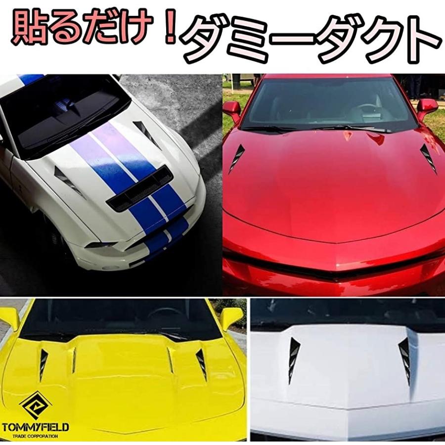 ダミーダクト 車 カーボン 調 汎用 ボンネット エアダクト フェンダー サイドダクト ブラック 3連 3連 黒 三角 ホリック Paypayモール店 通販 Paypayモール