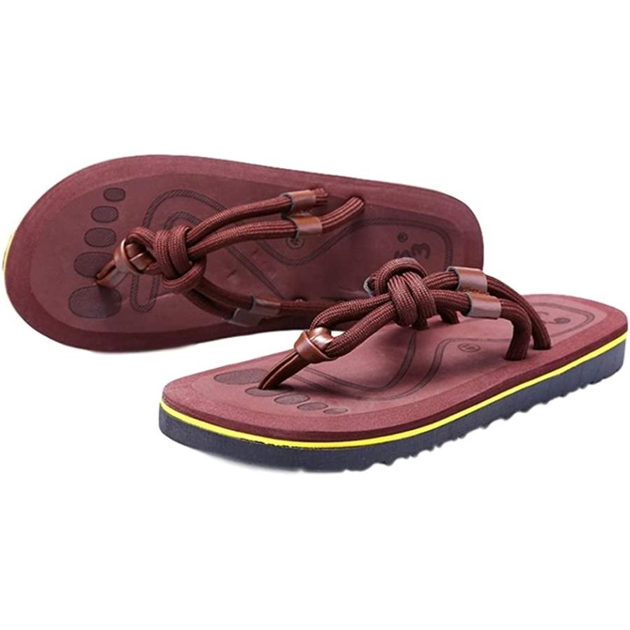 おしゃれビーチサンダル 痛くない 結び目 メンズ Mdm ダークブラウン 24 0 Cm 4e 日本限定