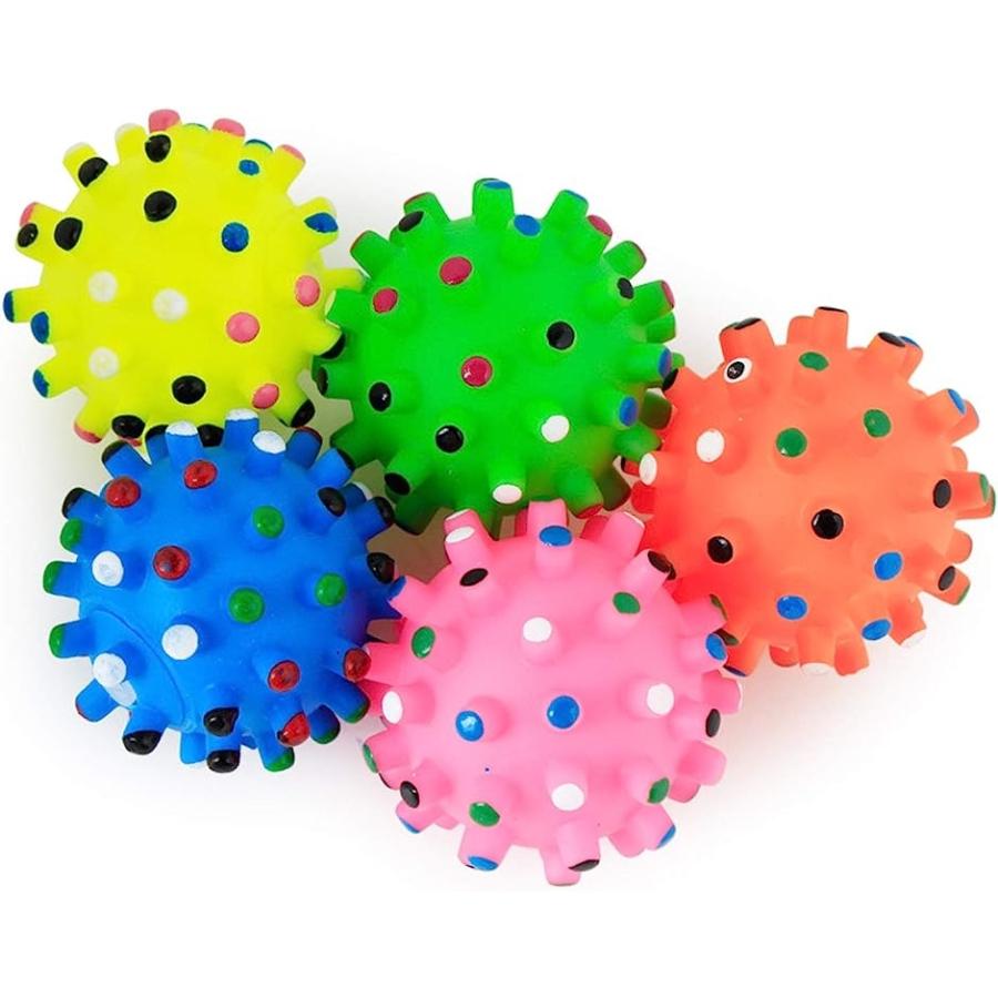 犬 おもちゃ 噛むおもちゃ ボール 安全 音が鳴る 丈夫 中型犬 スパイクボール風 4個セット ホリック Paypayモール店 通販 Paypayモール