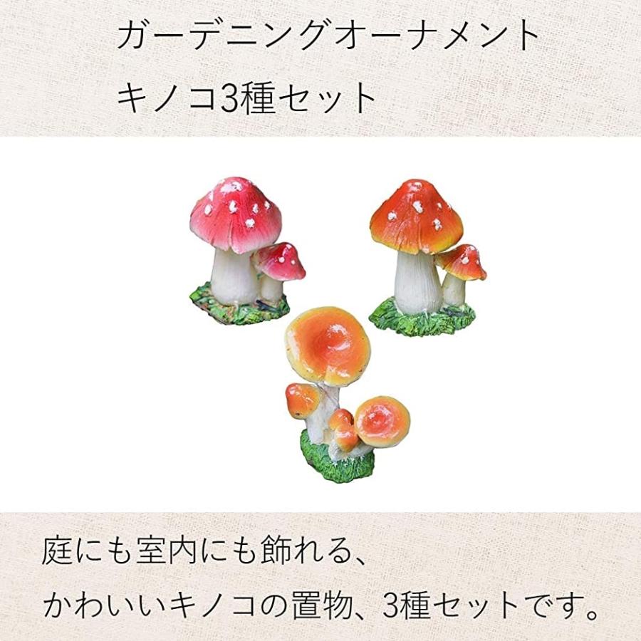 ガーデニング 庭 置物 インテリア オブジェ ガーデン オーナメント キノコ 3種セット A キノコ A ホリック Paypayモール店 通販 Paypayモール