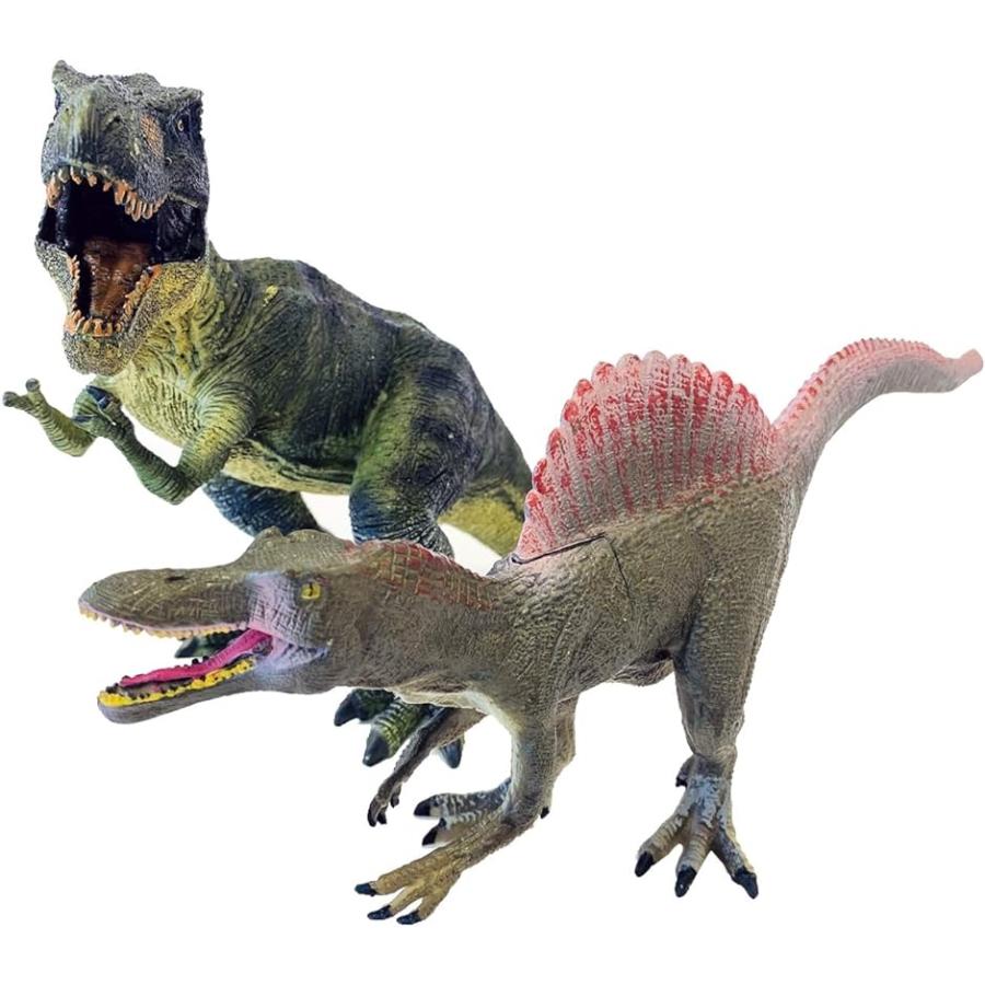 売れ筋介護用品も 恐竜 おもちゃ ティラノサウルス 恐竜フィギュア 2種セット スピノサウルス