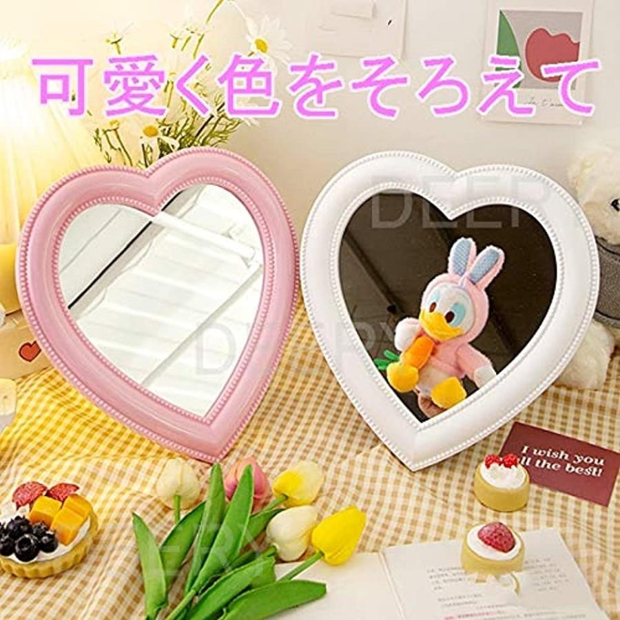 期間限定特価 ハート ミラー 鏡 かわいい ハート型 壁掛け ハート鏡 ハートミラー おしゃれ鏡 ハート型鏡 可愛い鏡 ホワイト Rehabatriversedge Com