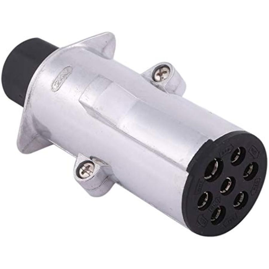 牽引 配線 コネクター 7極 カプラー ソケット トレーラー ボート ジェットスキー キャンピング キャラバン RV(ブラック) スピード発送