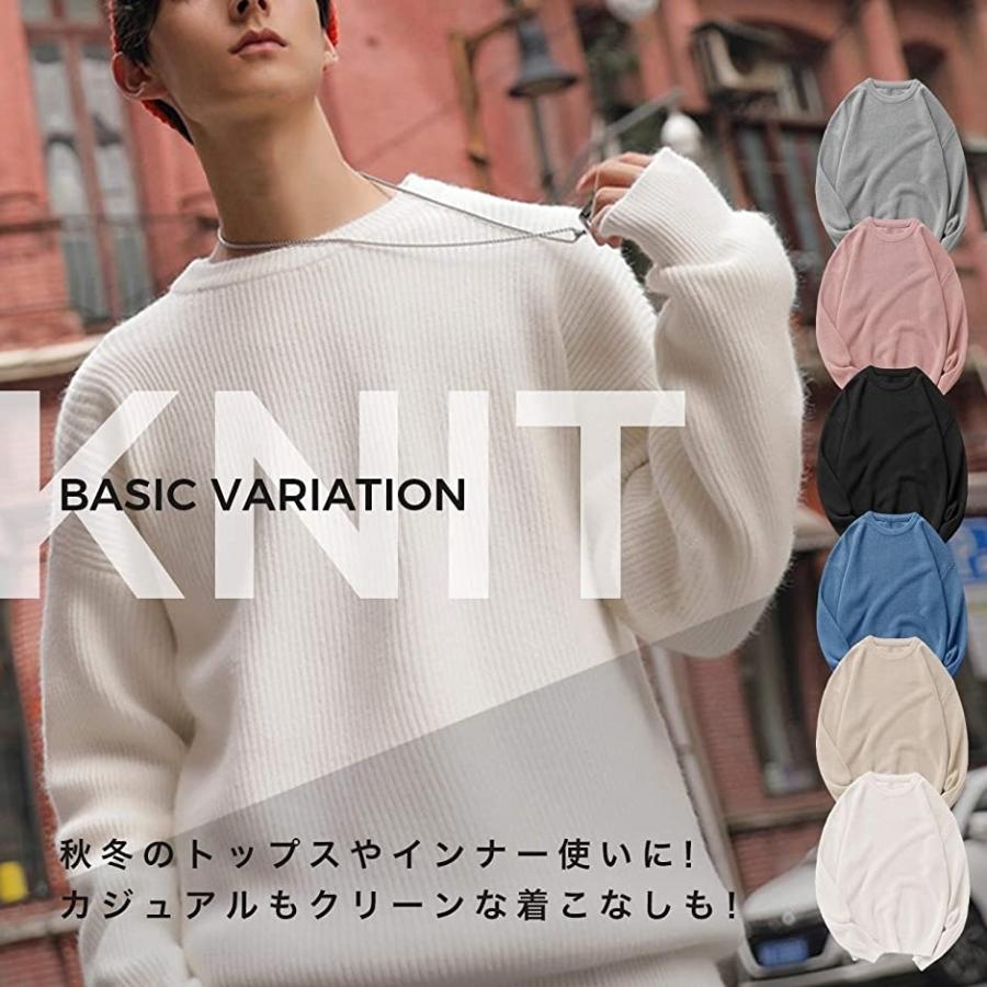 ニット ニットメンズ セーターメンズ ニット長袖 ニット秋 ニット冬 ニット厚手 ニット薄手 ニット無地 長袖トップス グレー Xl ホリック Paypayモール店 通販 Paypayモール
