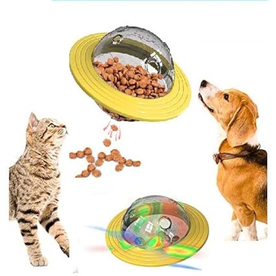 餌入れ ペット食器 おやつボール 運動不足解消 早食い防止 Ufo 餌入れ食器 玩具ボール ペット用おもちゃ ストレス解消 イエロー ホリック Paypayモール店 通販 Paypayモール