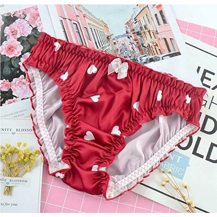 レディース サテン シフォン フリル 苺 プリント いちご パンツ レギュラーショーツ 紐パン パンティー 2枚セット ハートa L ホリック Paypayモール店 通販 Paypayモール